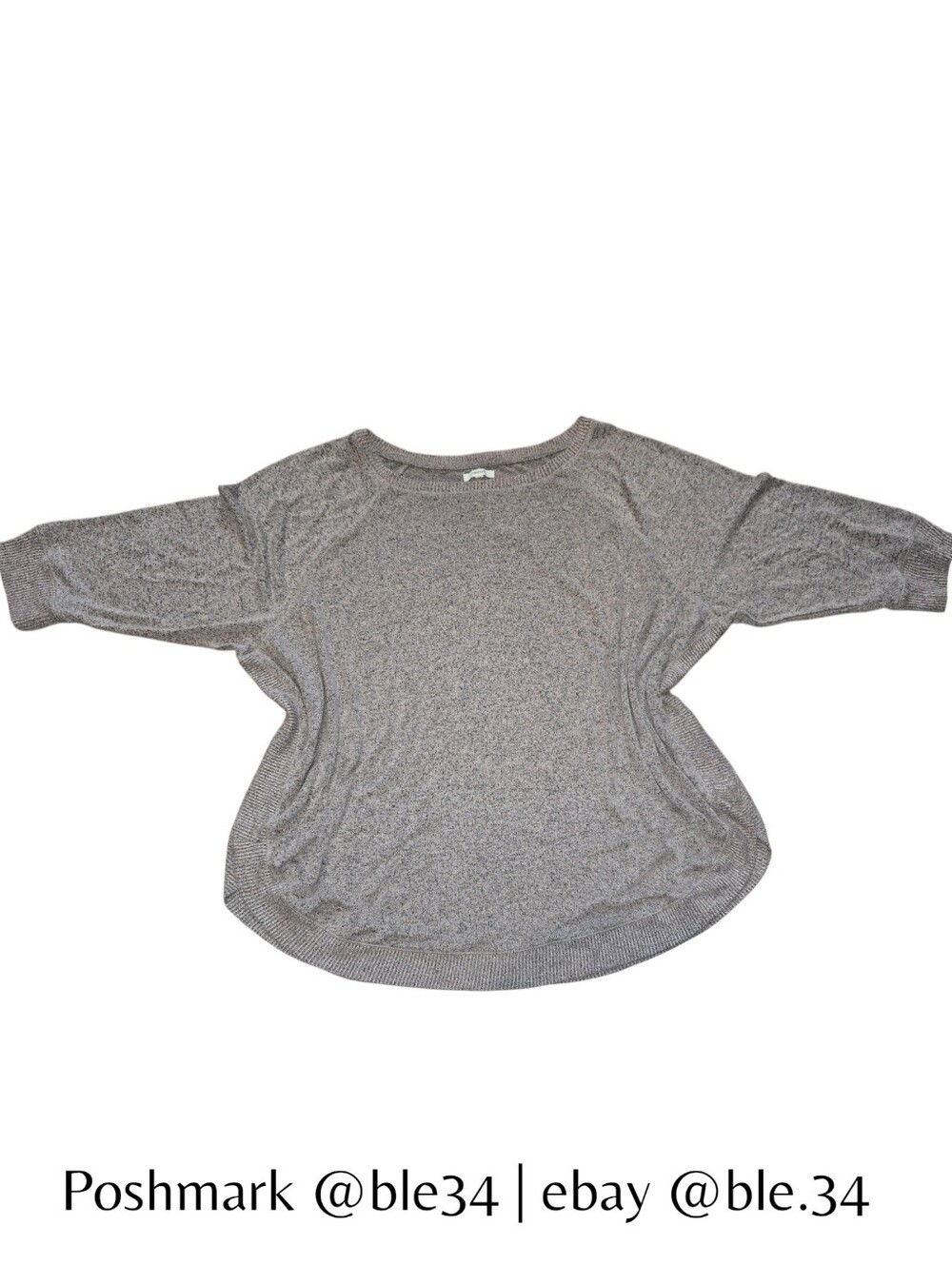 *SALE* maurices Women's 3X Pullover Sweater Crew Neck Pink Gray Knit Solid